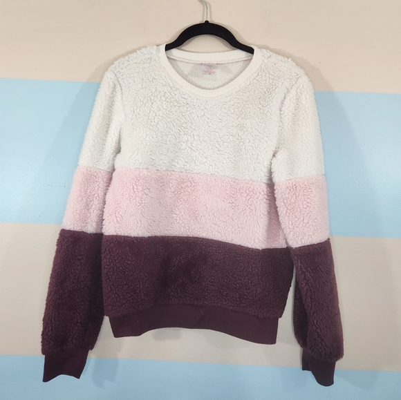 No Boundaries Fuzzy Colorblock Sweater - Picture 3 of 7